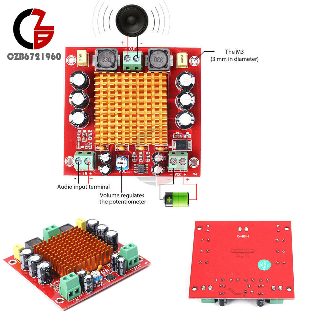 TPA3116D2 DC12-26V 150W Mono SingleChannel Digital Power Audio Amplifier Board