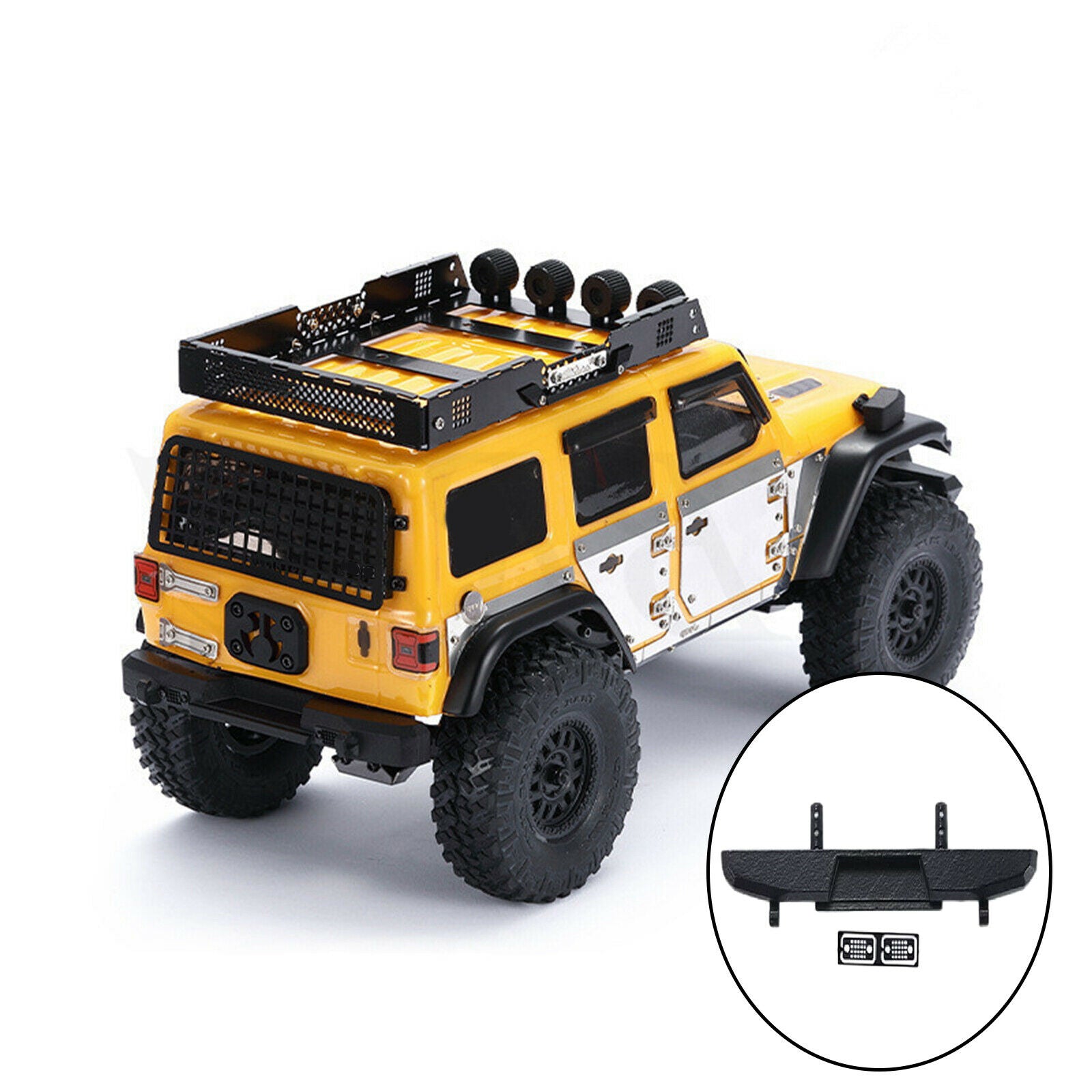 Metal Rear Bumper for Axial SCX24 1:24 Scale RC Truck Crawler DIY Modified