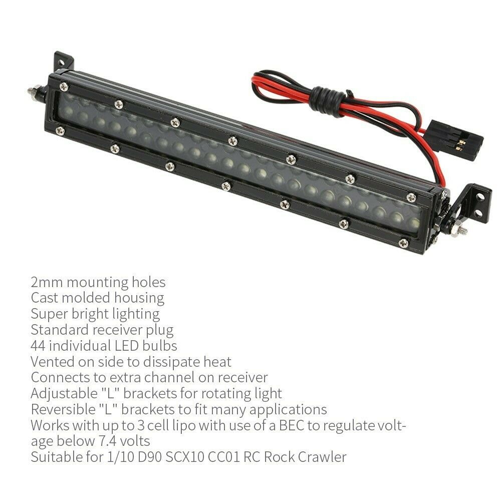 RC Car LED Bright Light Bar for HSP RC4WD Axial D90 SCX10 CC01 RC Crawler