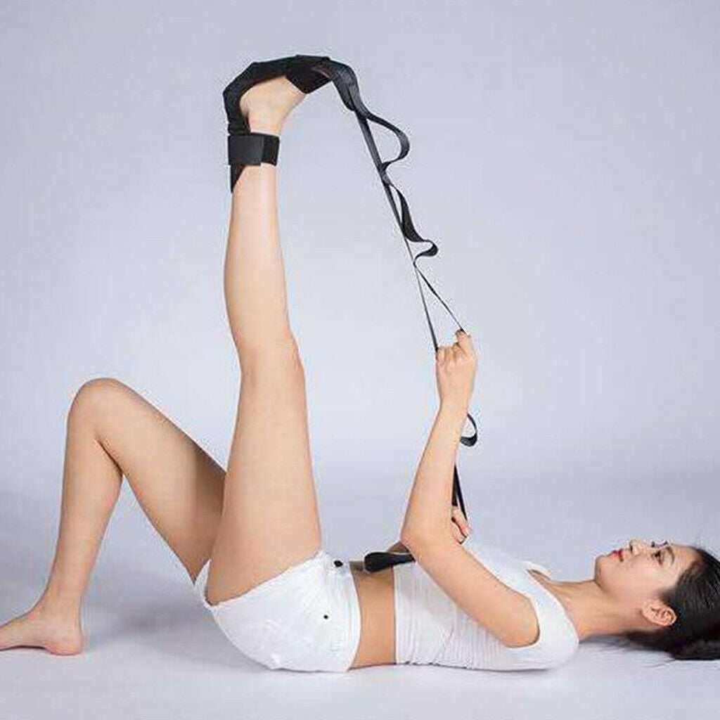 Durable Stretch Strap 43'' Belt 6 Loops 110cm Leg Stretcher Legs Foot Drop