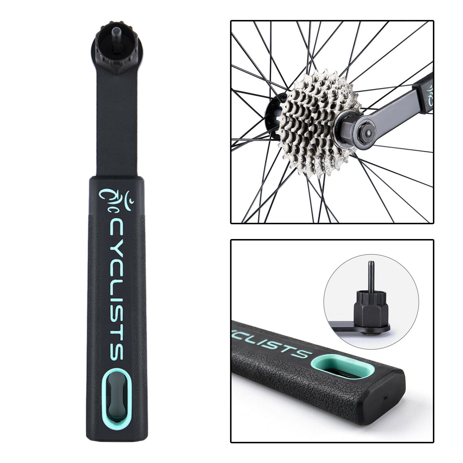 Bicycle Cassette Removal Tool Remover Bike Repair Tool with Center Guide Pin