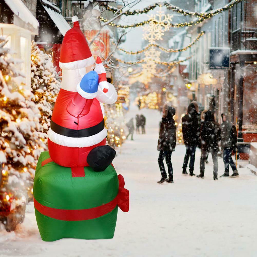 1.8m Inflatable Christmas Party Santa Claus Holiday Airblown Yard Outdoor Decor