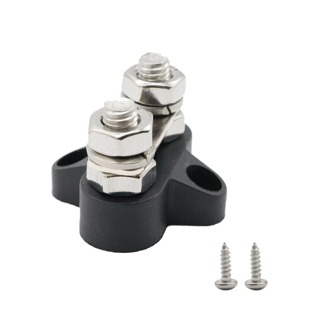 1 Pair DC48V Dual M8 Terminal Stud Bus Bar Power Distribution Box for Boat