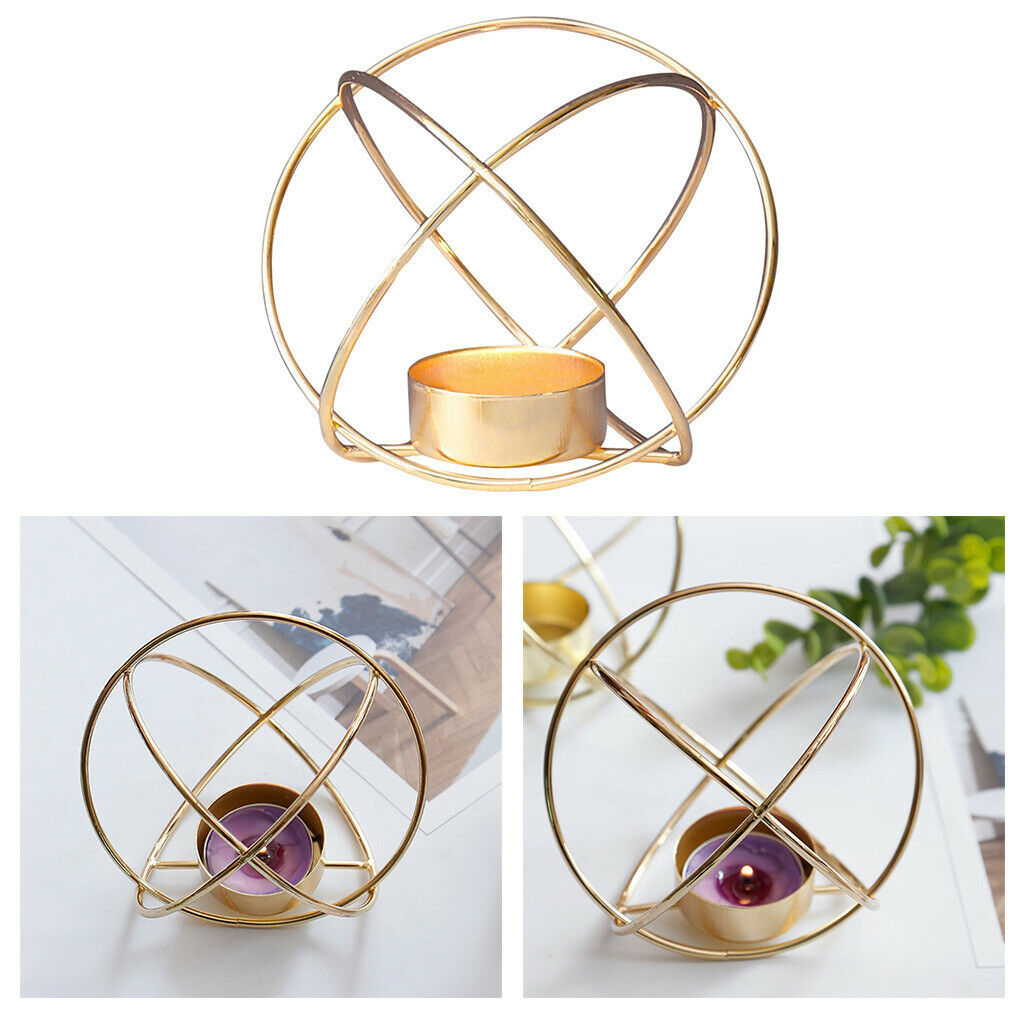 Nordic Style Alloy Wire Tea Light Candle Holder Table Home Events Decor