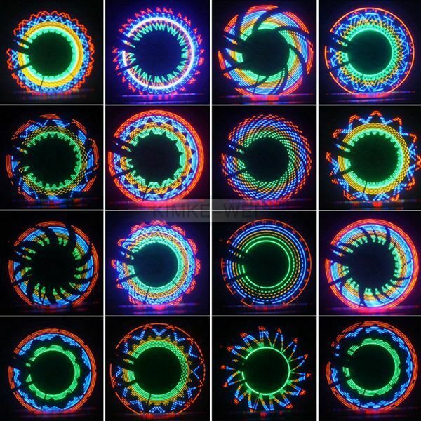 LED Bicycle Lamp Spoke Light Lighting Wheel Spoke Light 32-LEDs 42-Patterns New