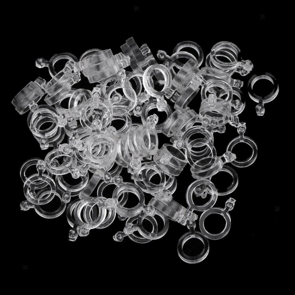 100pcs Strong Transparent Pellet Bait Bands Fishing Bait Band Fishing Bait Clip