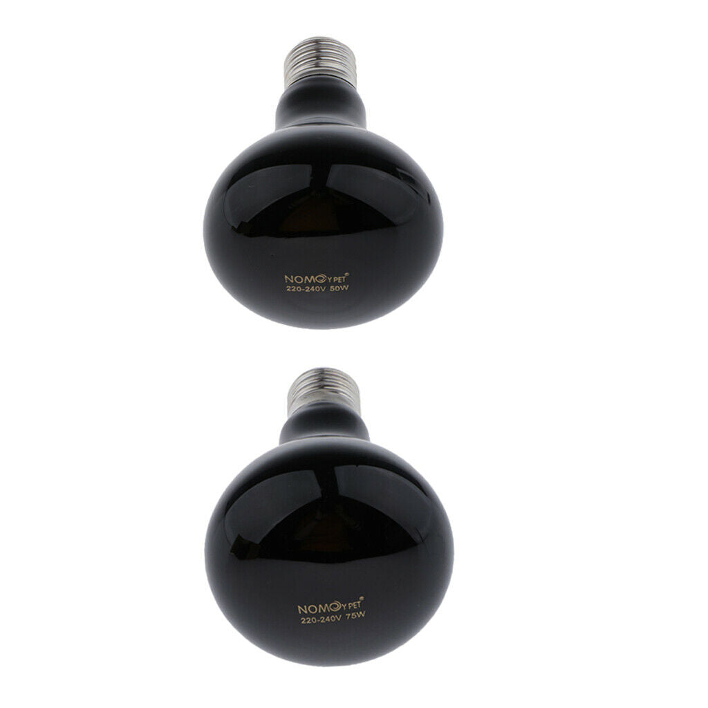 Reptile Basking Spot Heat Lamp Moonlight Heat Bulb for Reptile &Amphibian 50W