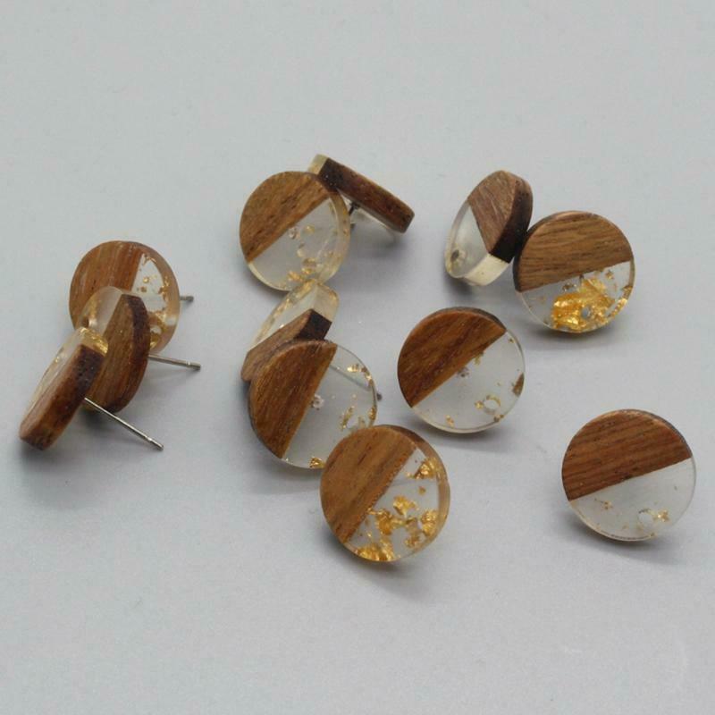 10x Stylish Stud Earring Findings with Loop Earrings Linker Pin DIY Jewelry Part