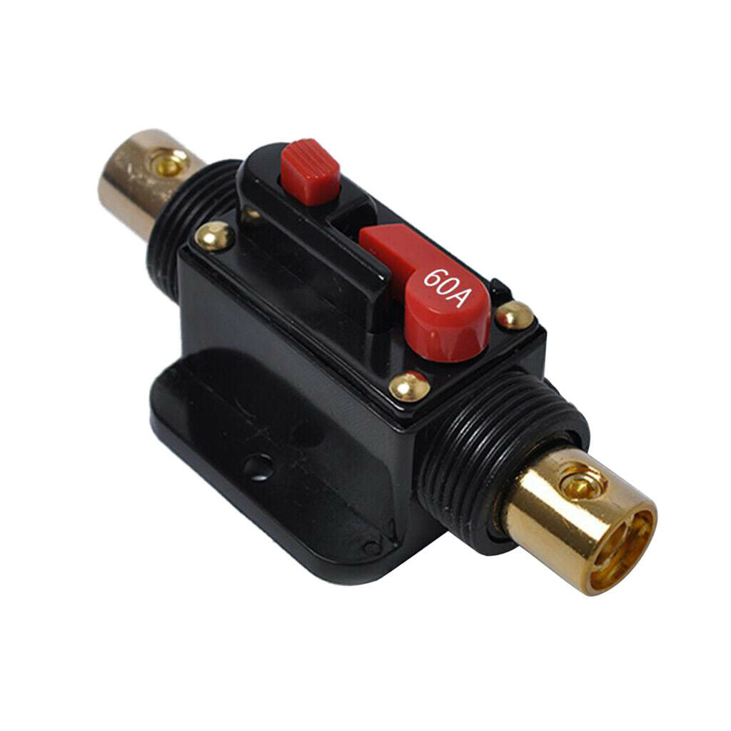 12V 60A Car Audio Inline Circuit Breaker with Manual Reset Switch Fuse Holder
