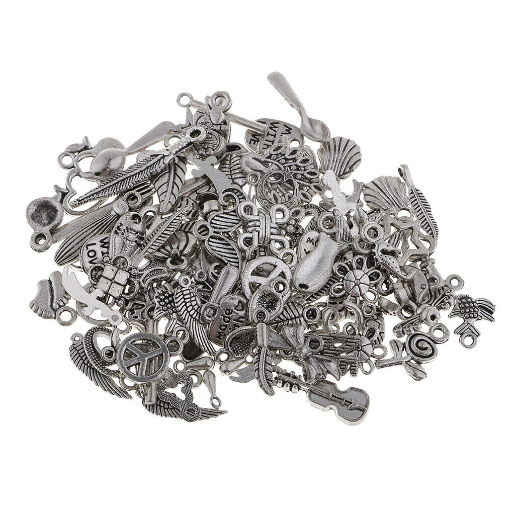 100pcs Alloy Charms Pendants Findings for DIY Kids Children Hair Accessories