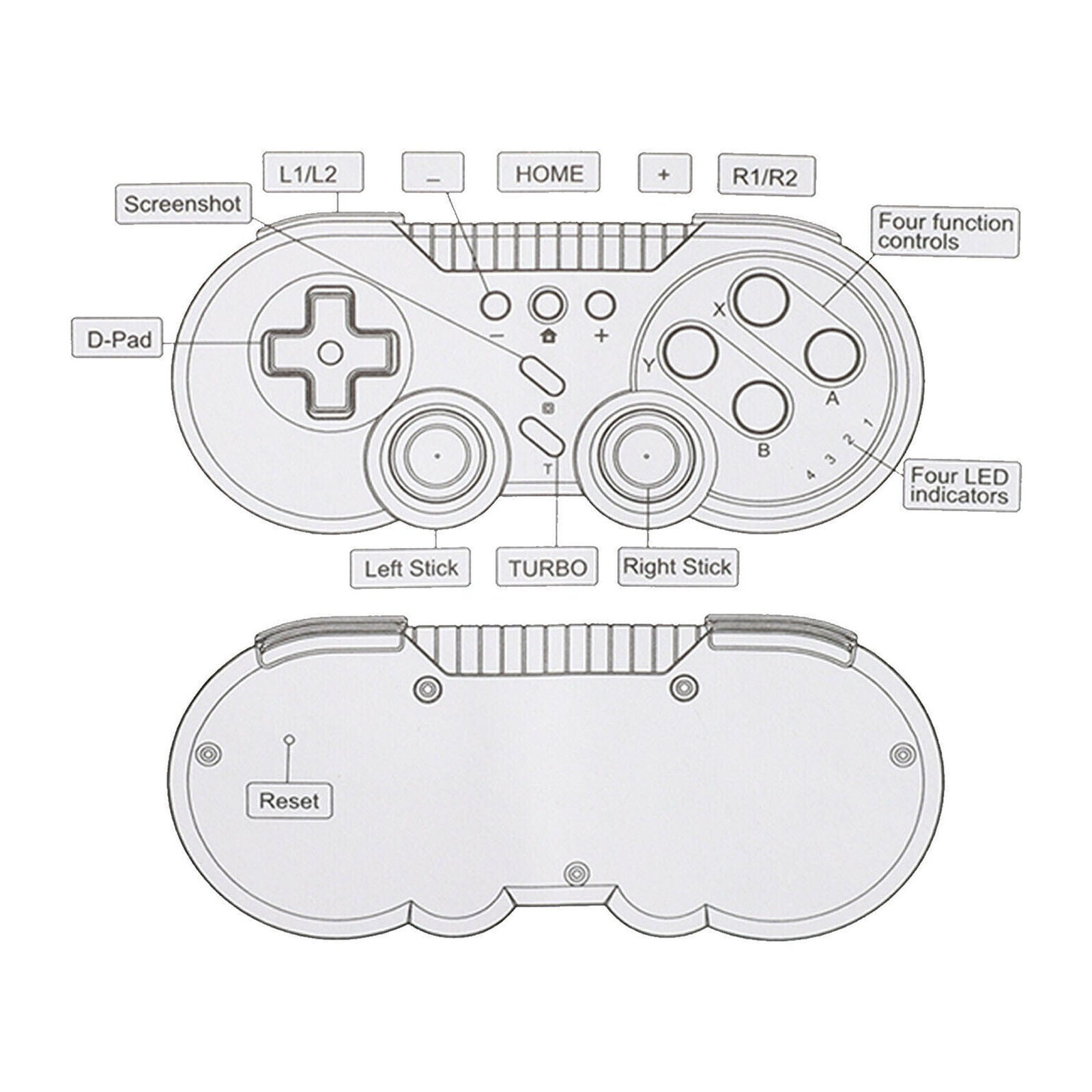 For Nintendo Switch PC Android Wireless Bluetooth Pro Controller Classic Gamepad