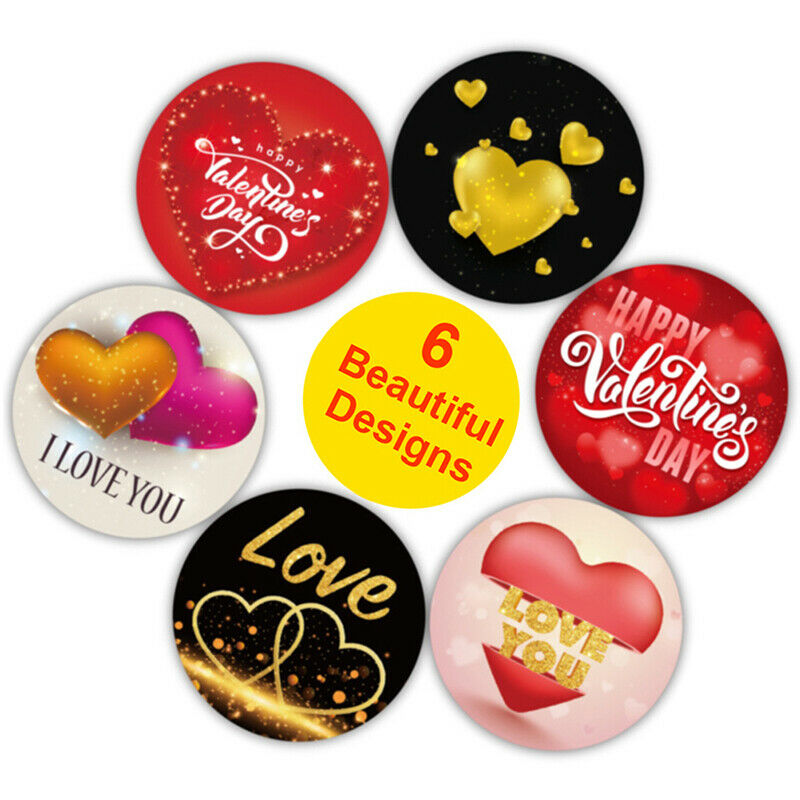 500pcs Valentine's Day Handmade Stickers Scrapbooking for Package  Seal L.l8