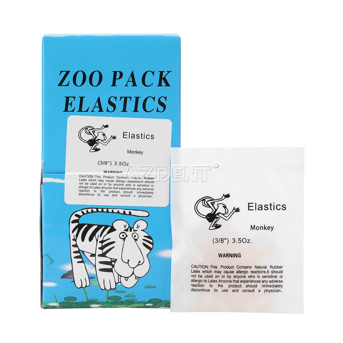 5000pcs/box Dental Orthodontic latex Rubber Bands 3.5 OZ 3/8 (monkey)