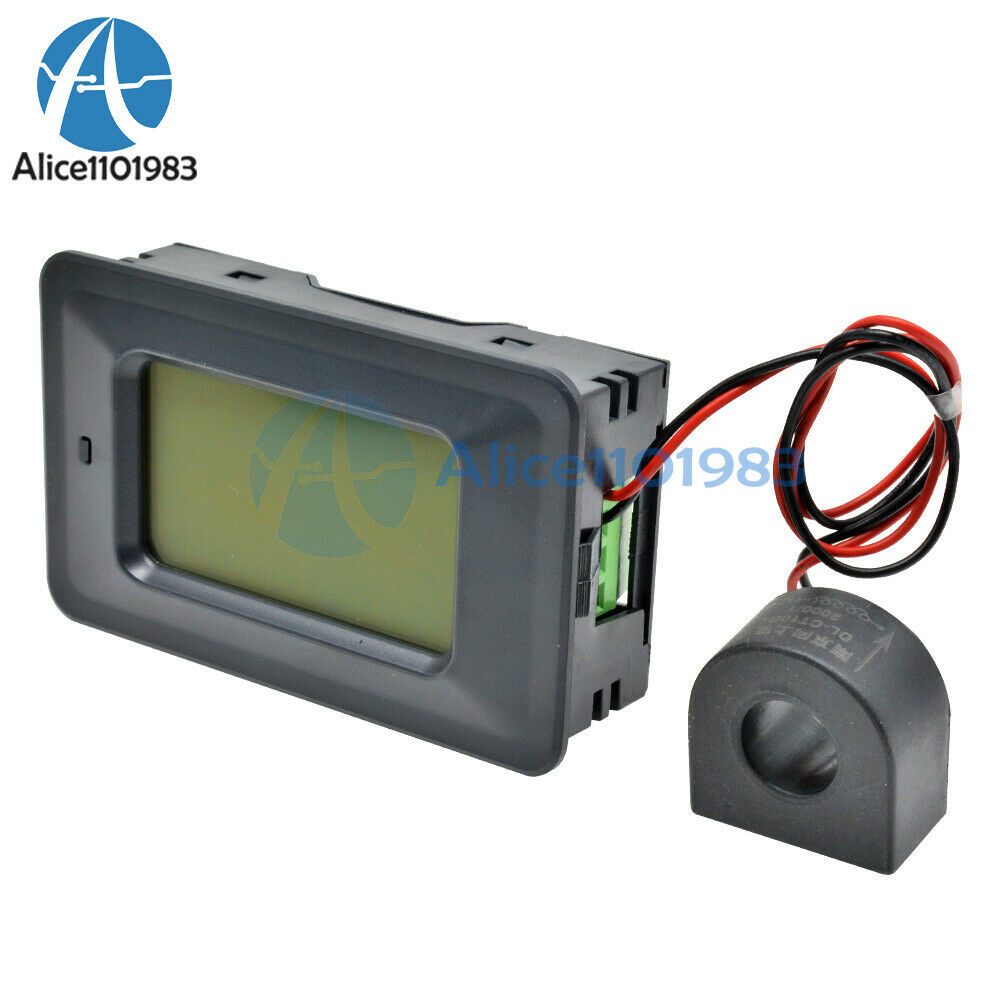 AC110-250V 100A 6 in1 LCD Power Meter Voltmeter Ammeter w/ Current Transformer