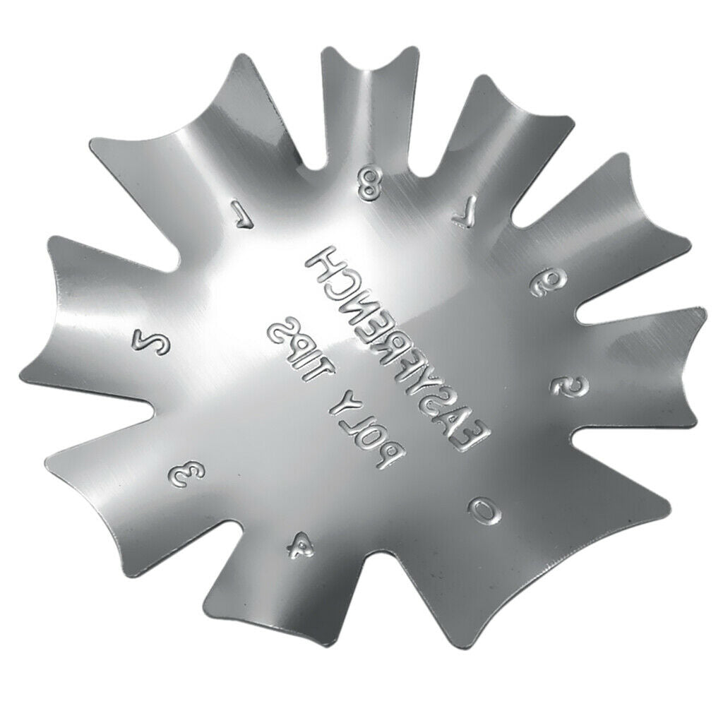 4x Stainless Steel Smile Line Trimmer French Nail Art Trimming Stencil Forms