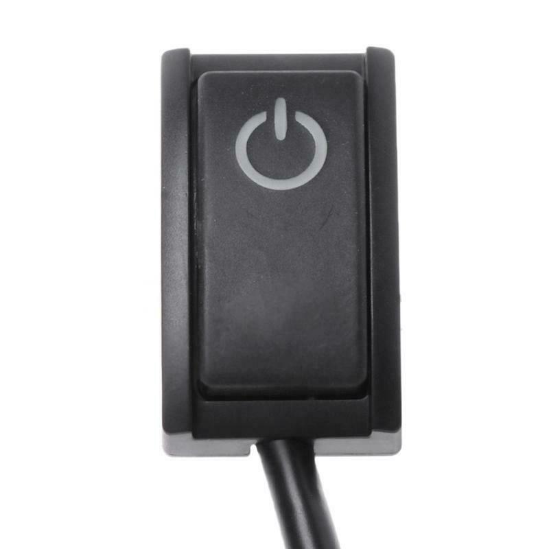 Car DIY Push Button Latching Turn ON OFF Switch LED Light DC12V/200mA 2.4W
