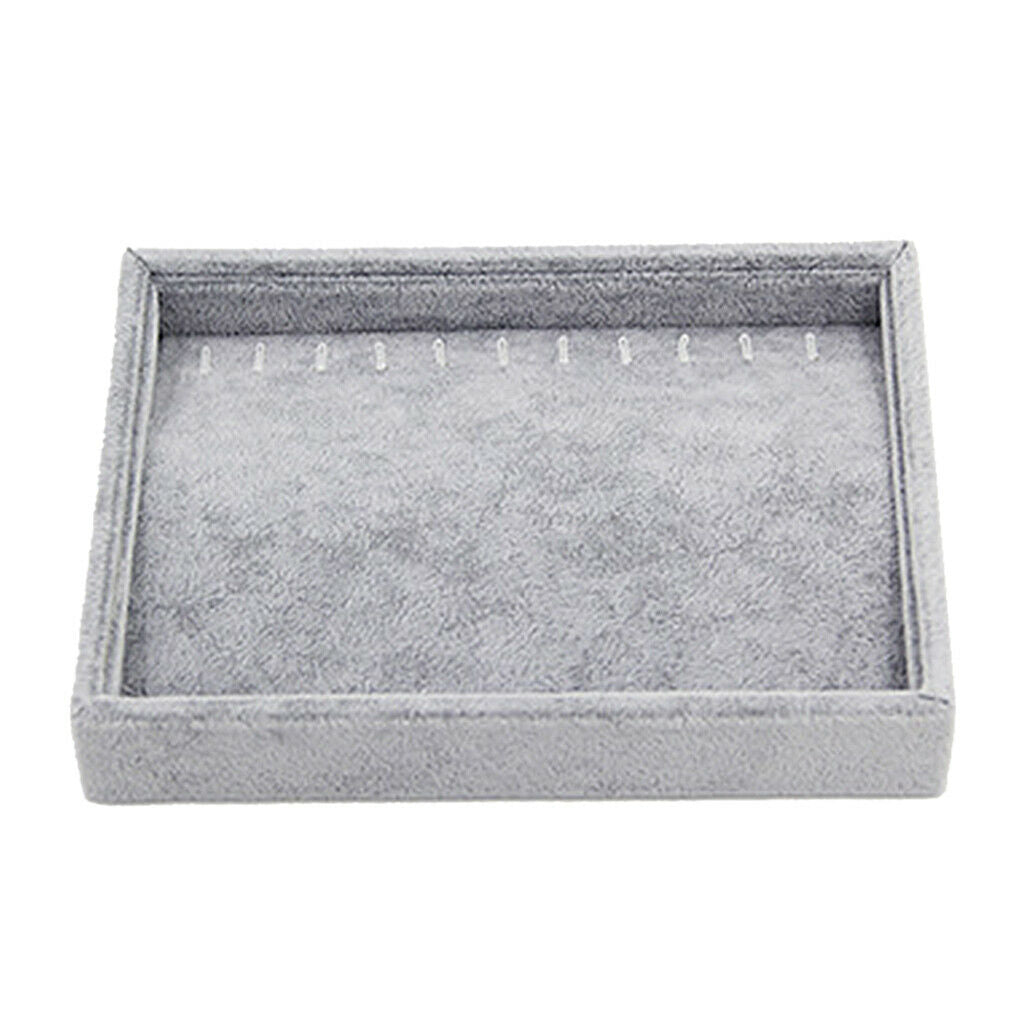 2Pcs Wooden Jewelry Box Bracelets Rings Diamond Storage Organizer Display Tray