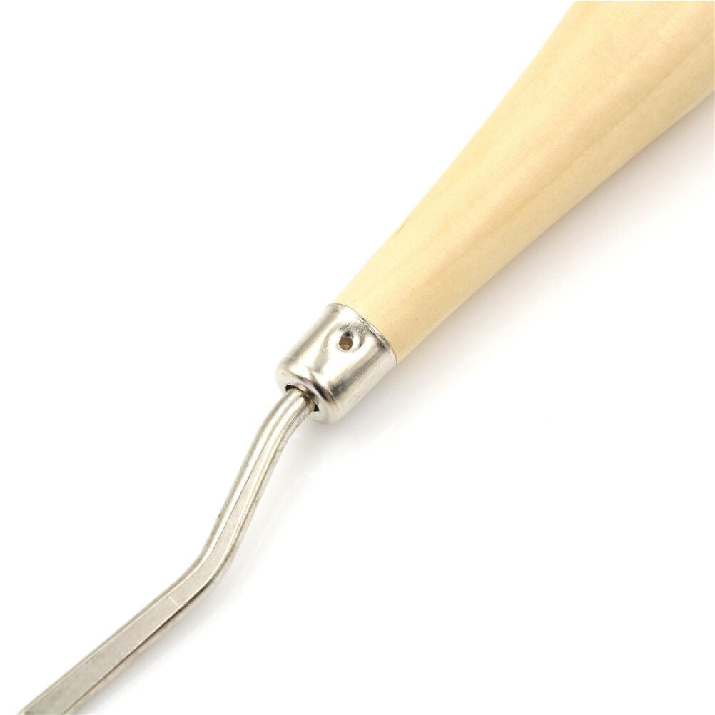 Crochet Needle Latch Hook with Wooden Handle Craft/Hair Extension Ho*AU XC