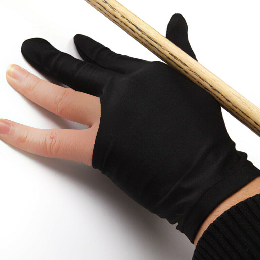 Man Woman Pool 3-Finger Glove Snooker Show Gloves Sport Left Hand Equipment