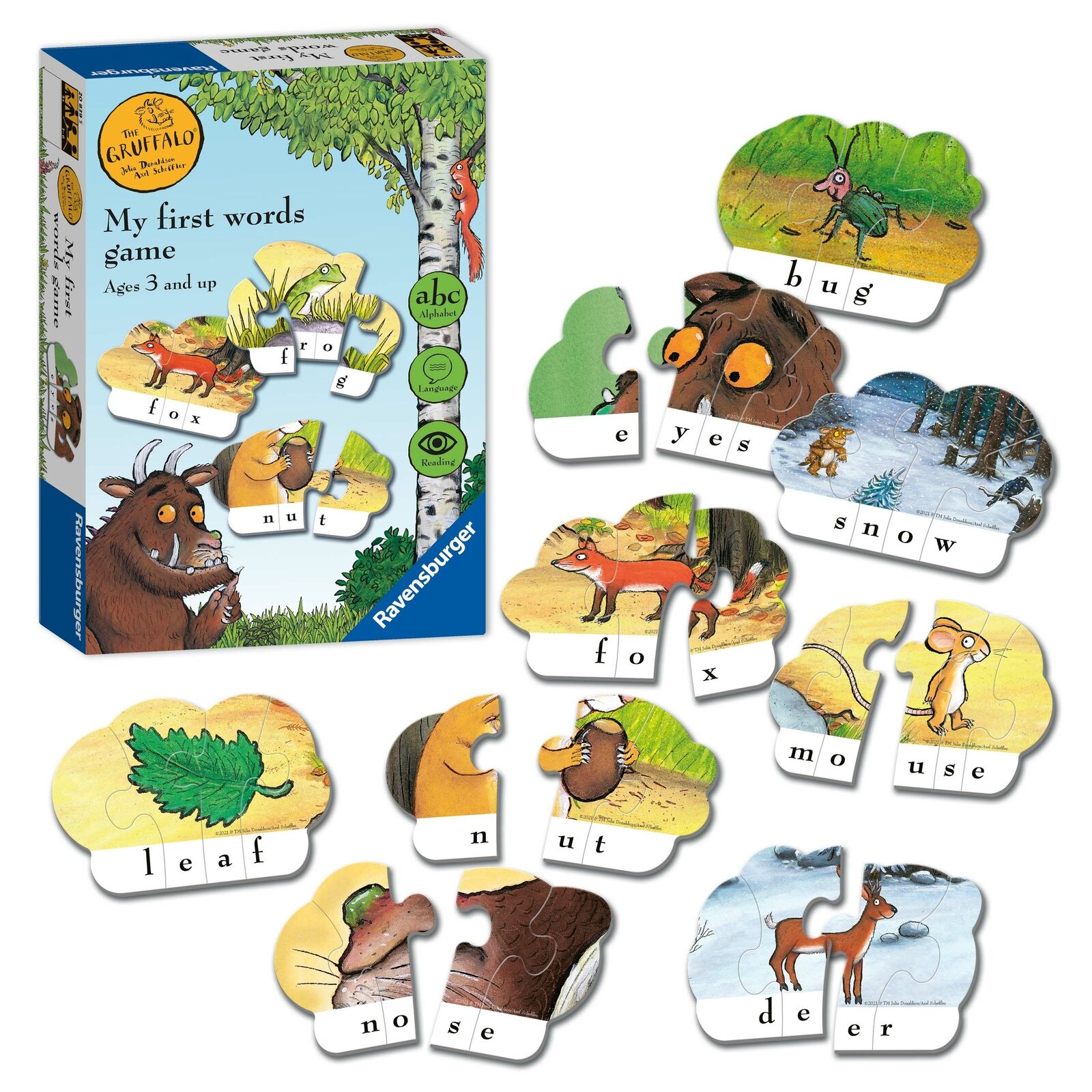 20839 Ravensburger My First Word Games: Gruffalo Card Match Game Puzzle Age 4+