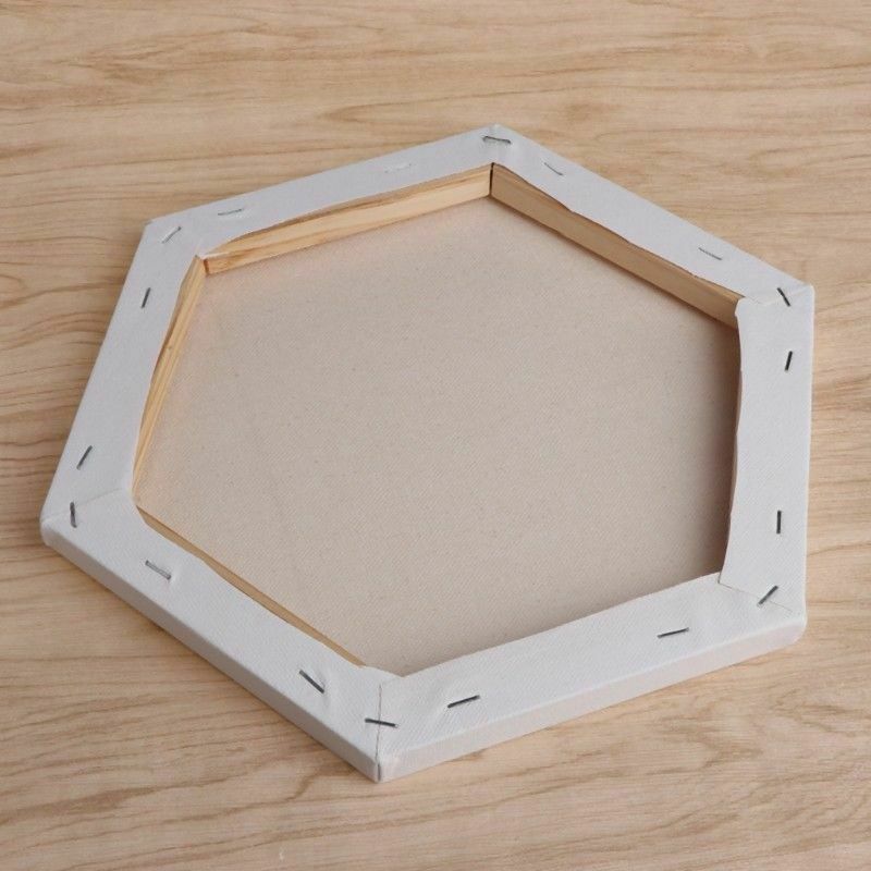 Hexagon Wood Framed Artist Blank Art Canvas Boards For Acrylic Oil Painting