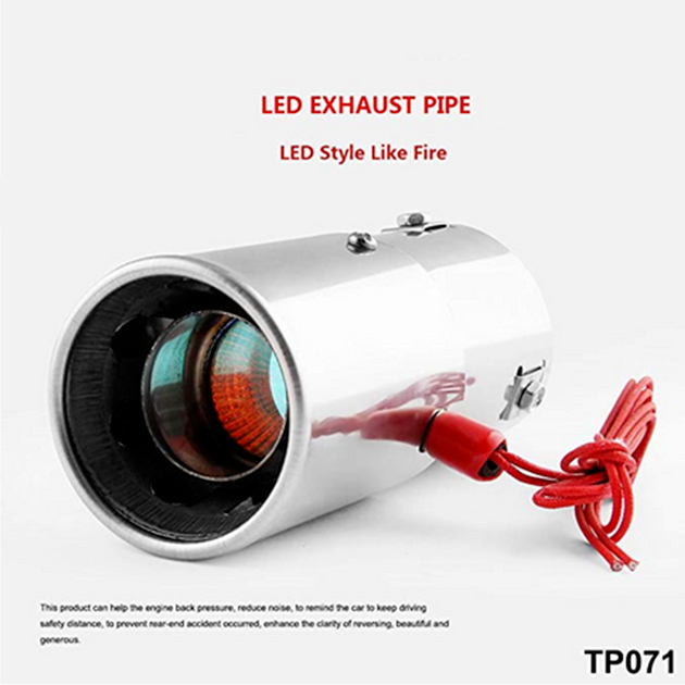 Modified Car Exhaust Pipe Flame Spray Red Light Spitfire Muffler TipUniversal