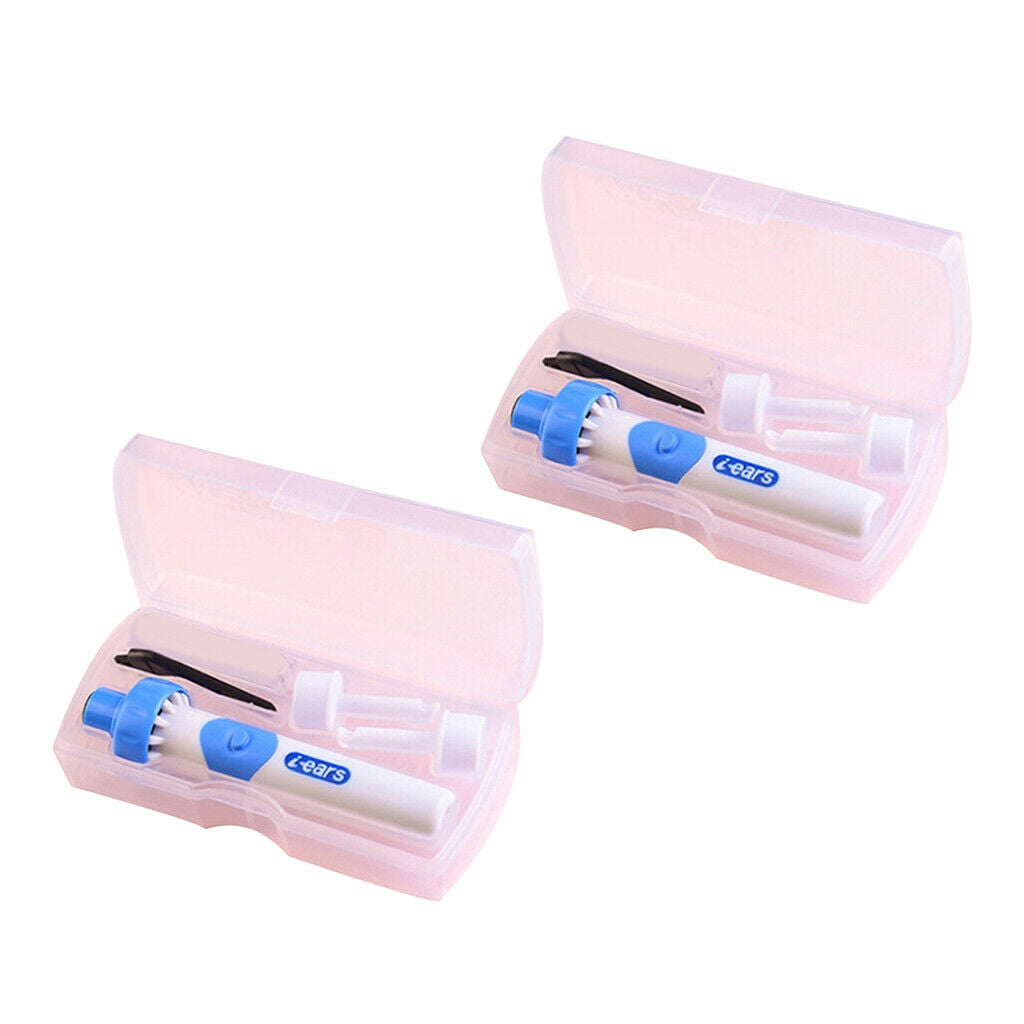 2-piece Electric Ear Wax Dirt Remover Ear Wax Vacuum Cleaner