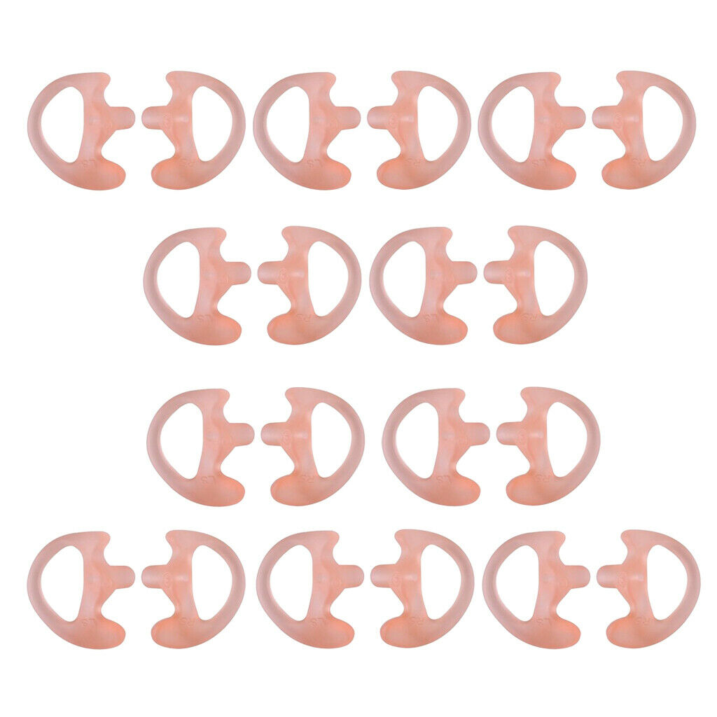 10Pair Replacement Earmold Earbuds Ear Plugs For Walkie Talkie Earphone Pink
