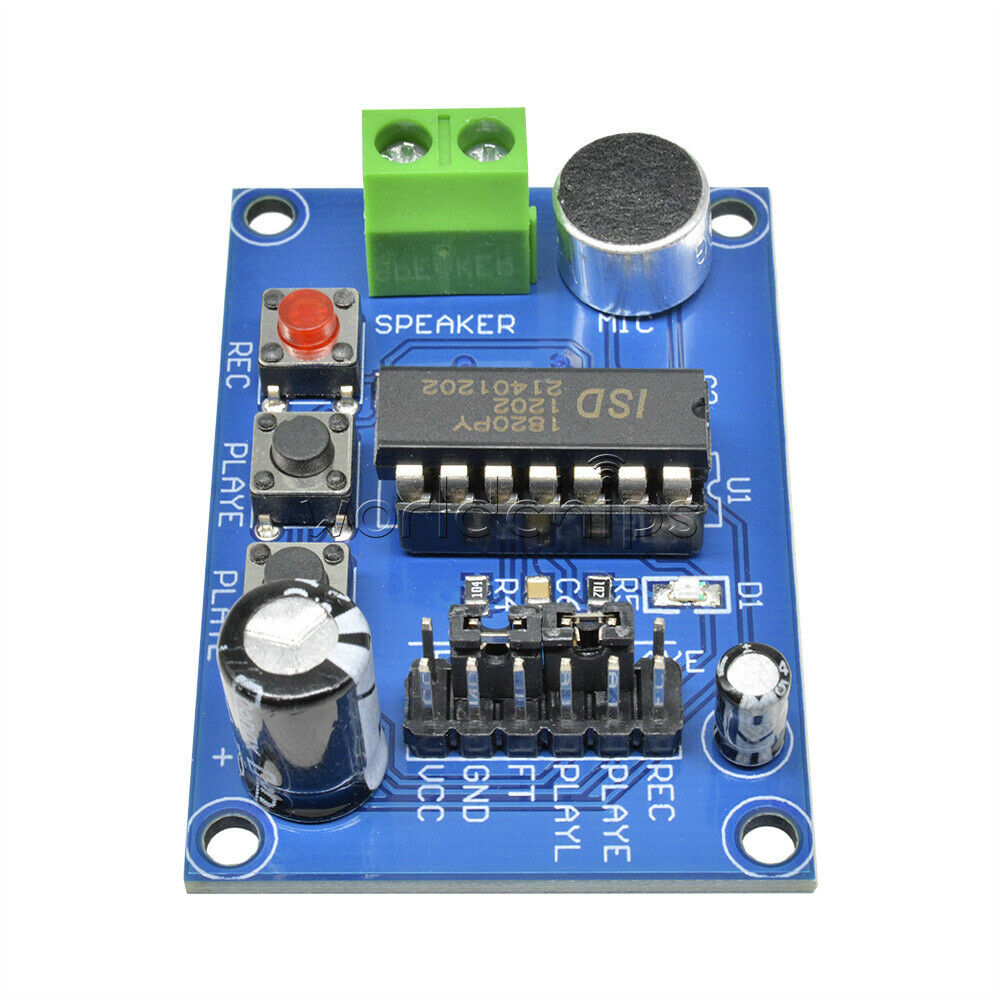 Voice Sound Board Recording ISD1820 Recorder Playback Module On-board Microphone
