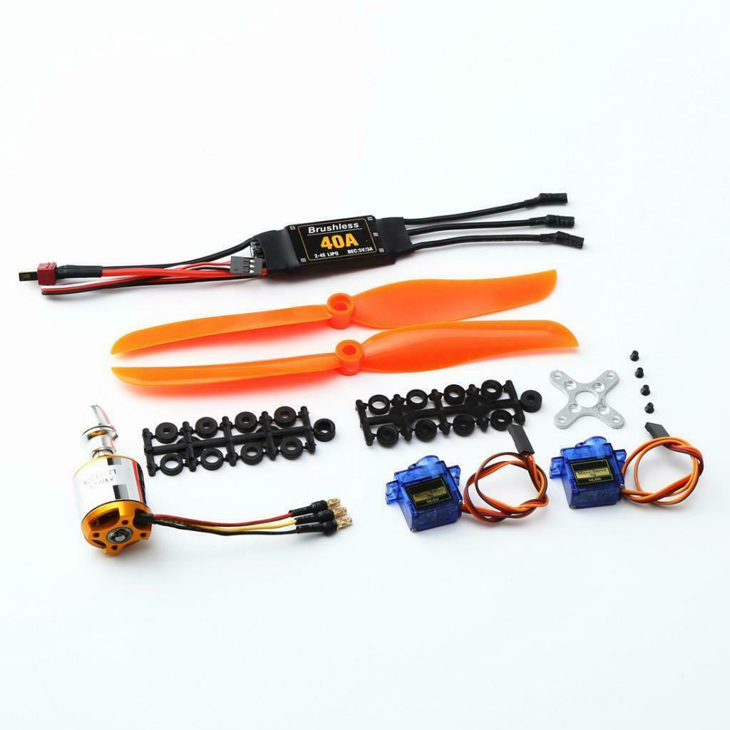 Servo Motor with Propeller and 40A ESC Set For RC Airplane Spare Parts, Easy to