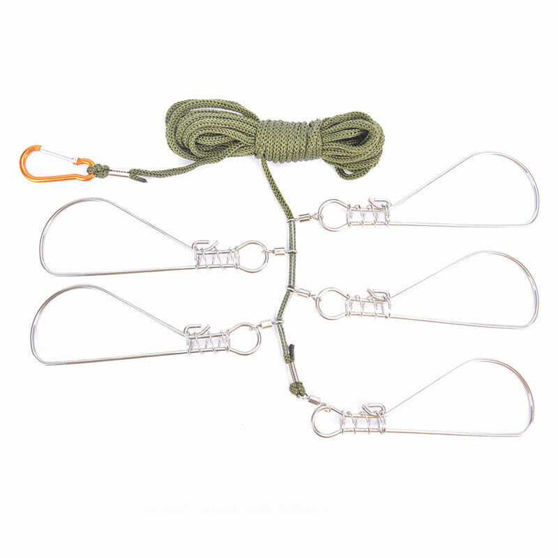Fishing Lock Buckle fishing Snaps Chain Stringer With Float Live Fish Loc.l8