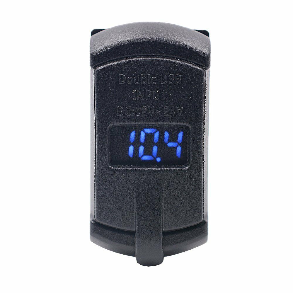 Useful Auto Boat Car SUV Backlit Rocker Switch 12V-24V Dual Blue LED USB Charger
