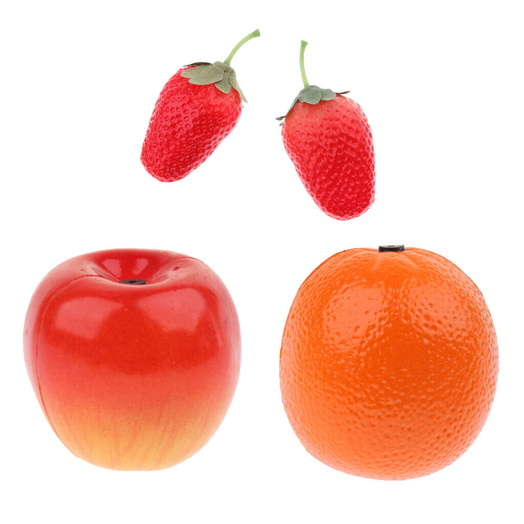 3pcs Fruit Shakers Musical Maraca Rattles for Kids-, Orange, Strawberry