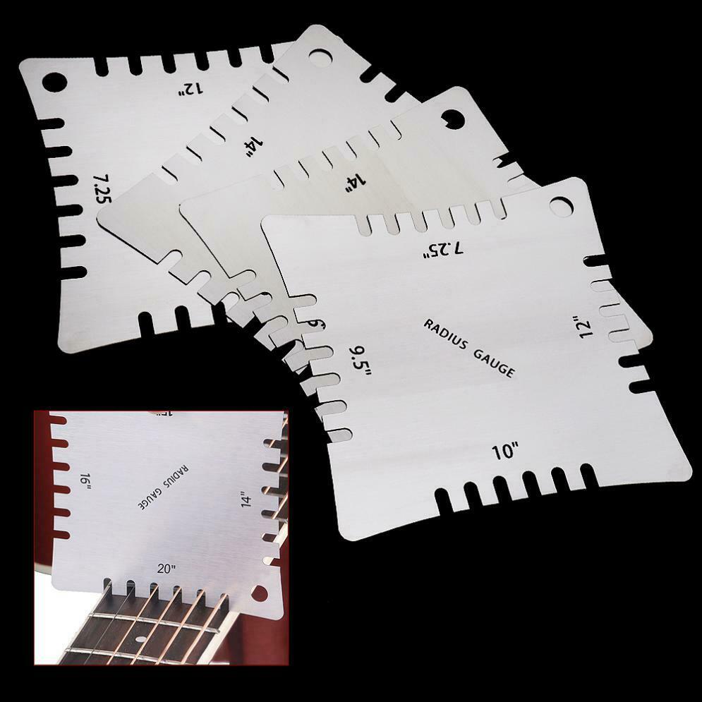 4x String Gauge Action Ruler Guide Setup Measuring Luthier Tool for Guitar Bass