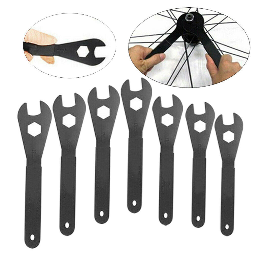 Set of 7 13-19mm Cone Wrench Bike Tool Bicycle Wheel Hub Spanner