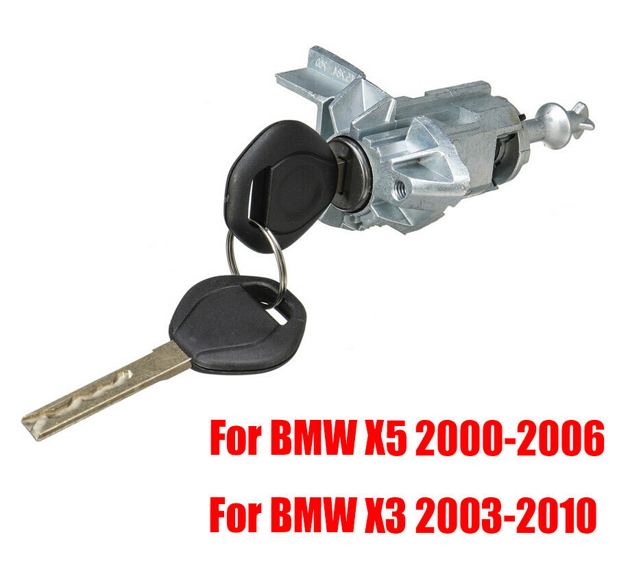 Left Driver Side Door Lock Cylinder w/ 2 Keys Replace 51217035421 For BMW X3 X5