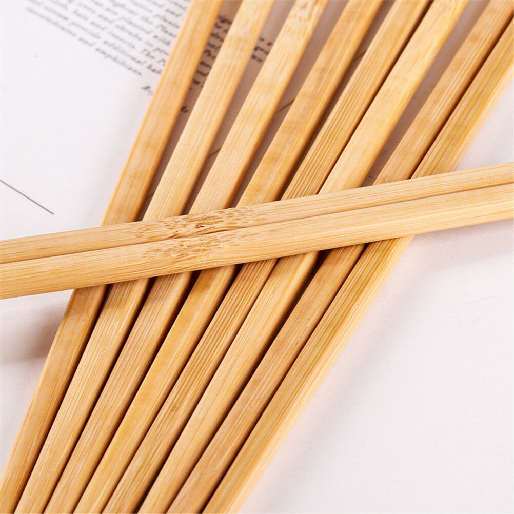 5pairs Reusable Natural Wavy Wood Chopsticks Chinese Chop Sticks Food Stic DEAU
