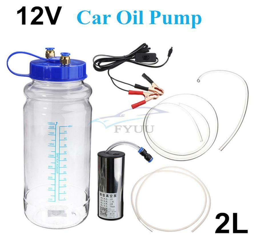 12V 2L Oil Water Fluid Suction Extractor Extraction Transfer Vacuum Pump For Car