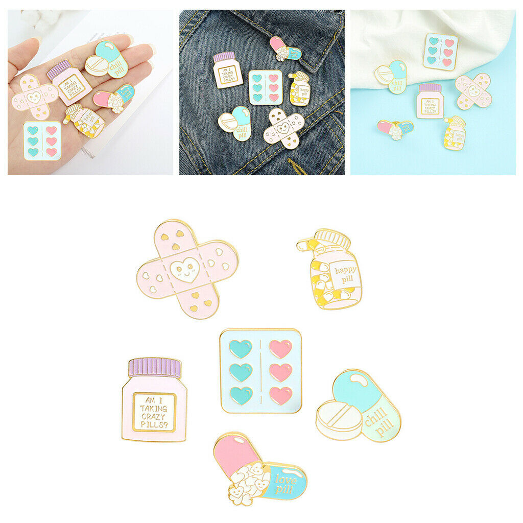 6 Pieces Alloy Brooch Pin Collar Badge Corsage Clips for Women Party Jewelry