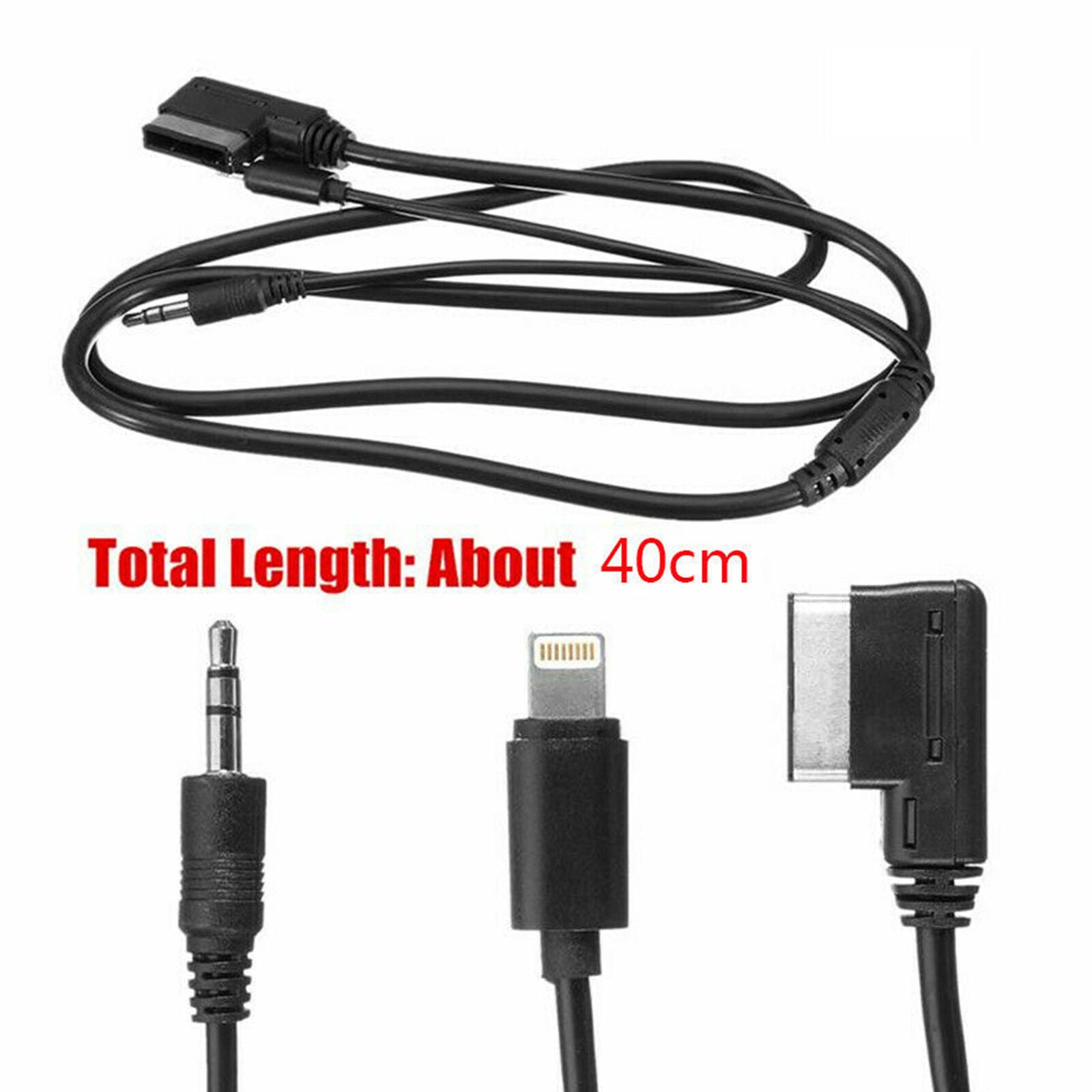 Music Interface AUX Cable 105cm 8-Pin Charging Cable Suitable for Audi