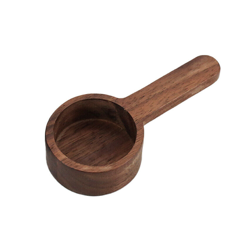 Walnut Wooden Measuring Spoon Scoop Coffee Beans Bar Kitchen Home Baking Too Rf