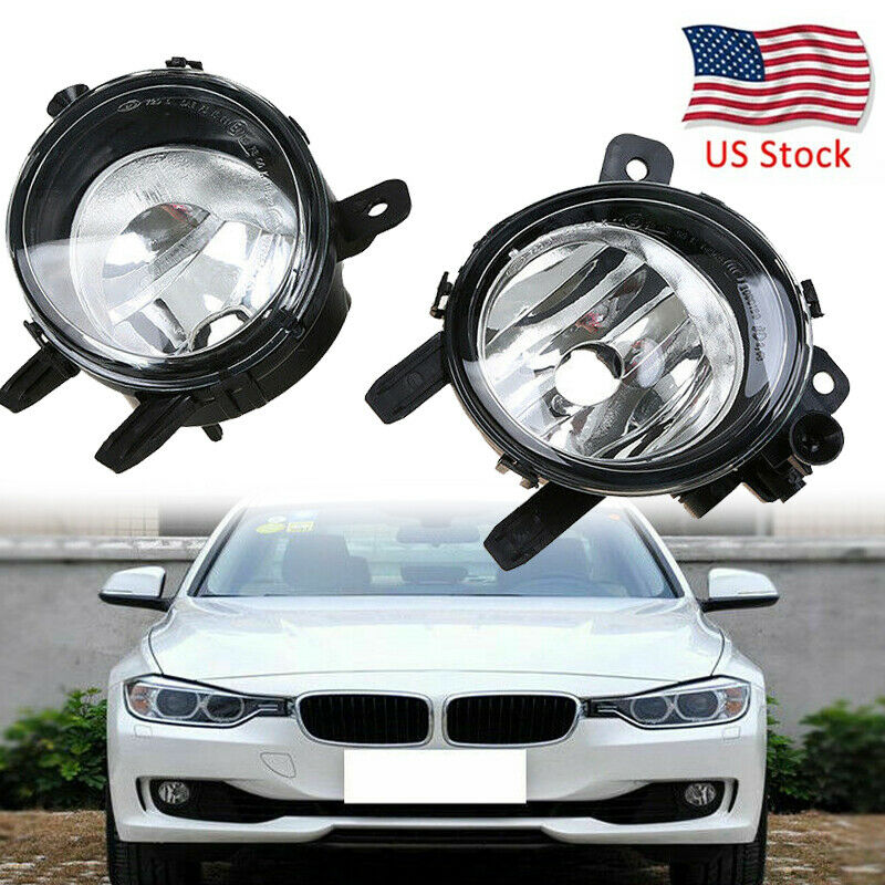 Pair Front Fog Lights Lamps Housing Lens For BMW F30 F31 F34 F35 320i 2012-2016