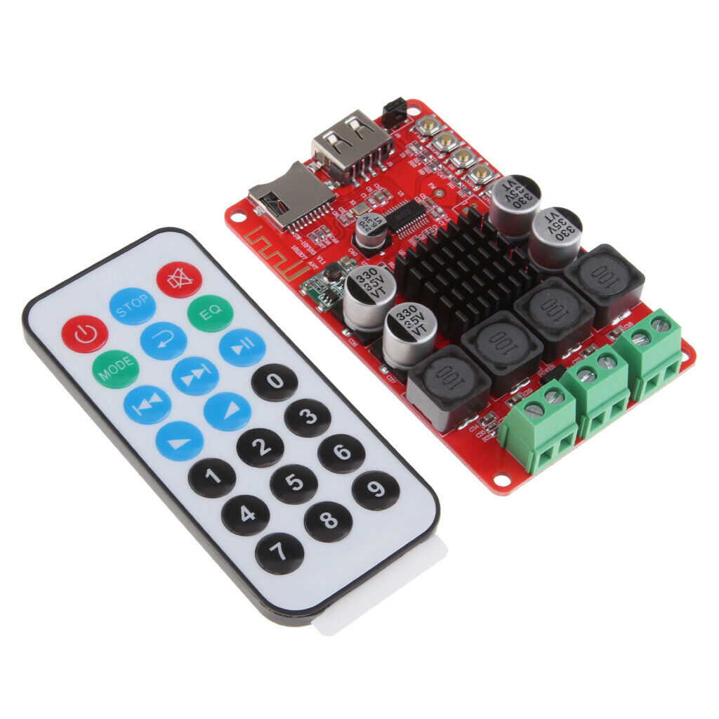 TPA3116 2X50W bluetooth digital amplifier board and remote control