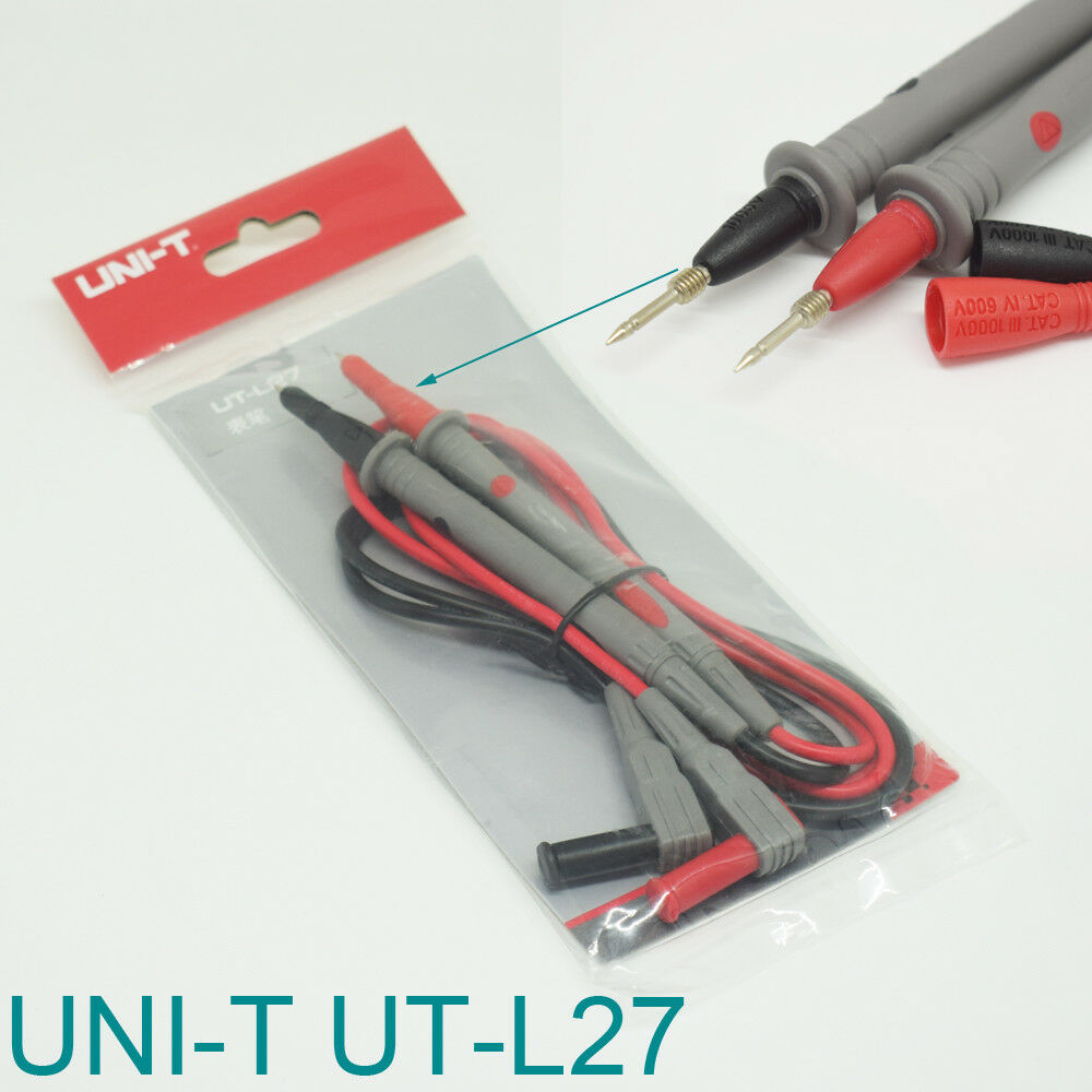 1set 1000V 10A UT-L27 UNI-T Multimeter Test Extention Lead Male Thread Probe