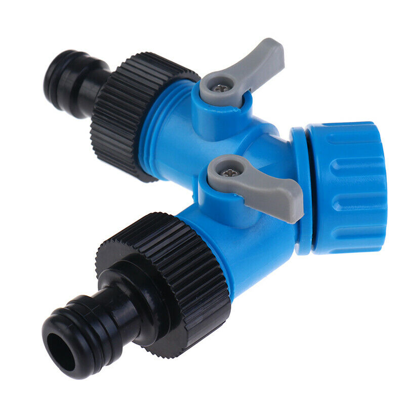 3/4'' Two Way Y Hose Pipe Garden Irrigation Splitter Tap Connector Fitti.l8