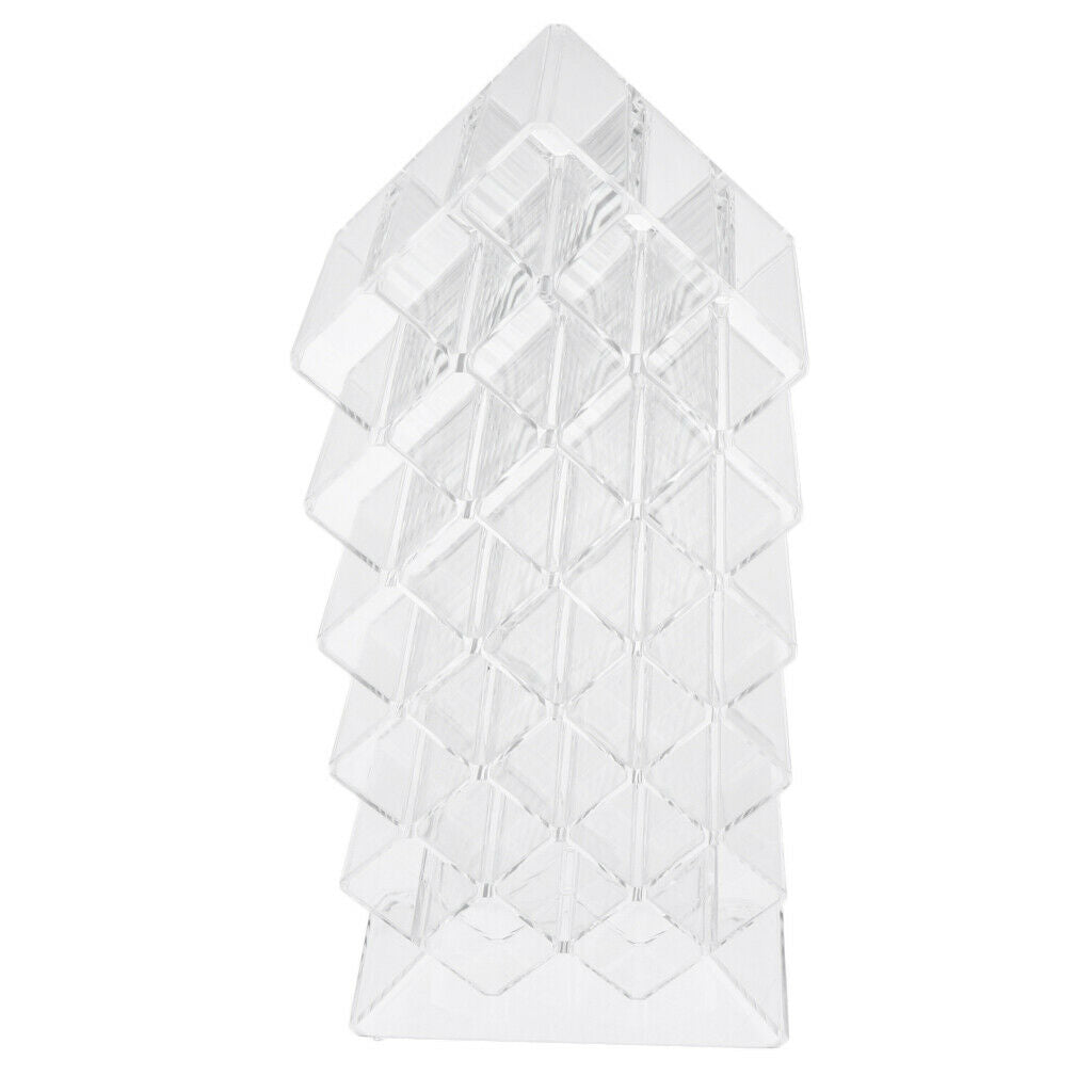 28-cells Empty Lipstick Holder Display Stand Makeup Cosmetic Organizer Clear