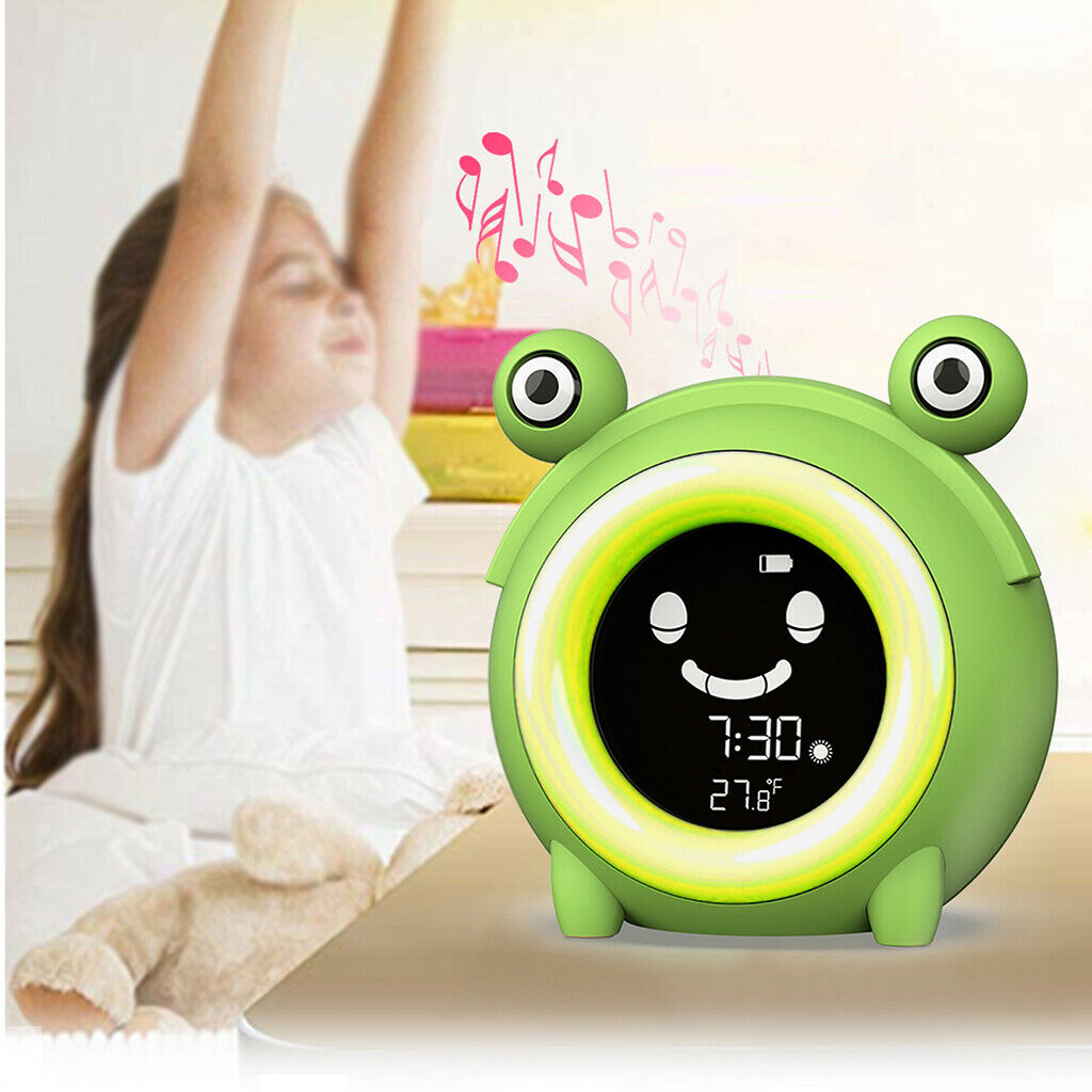 Kids Alarm Clock Child Sleep Trainer 12/24H Sound Machine Bedside Decoration