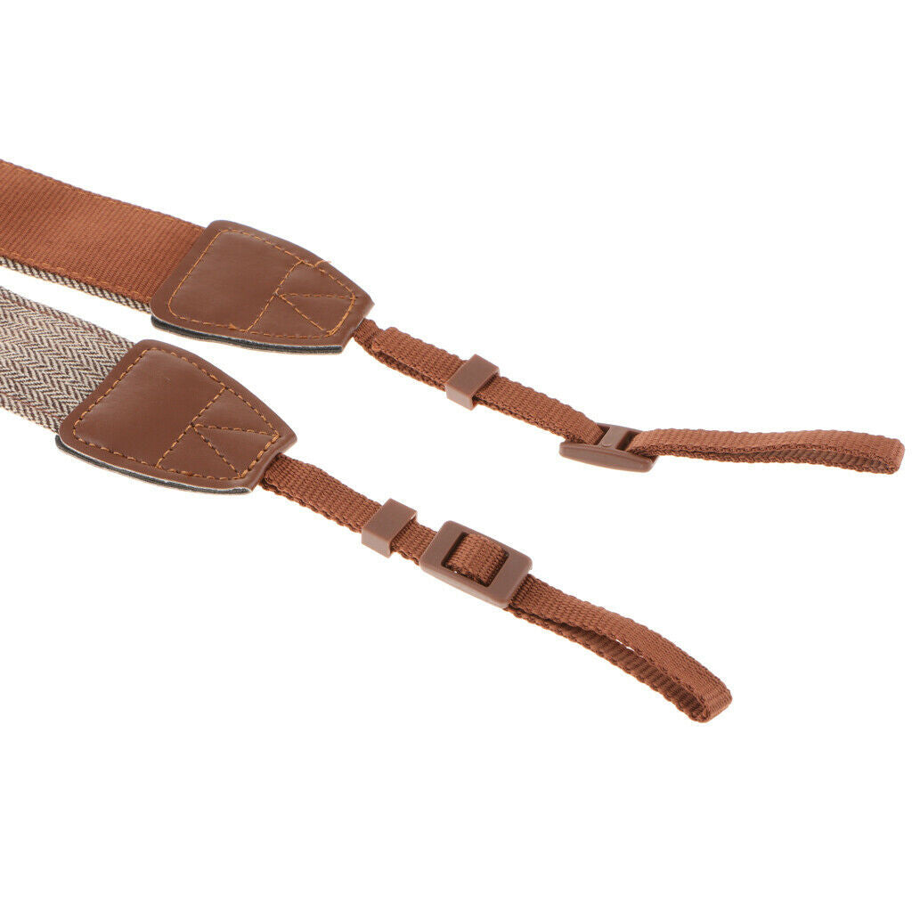 Camera Shoulder Neck Strap with Quick Disconnects for Canon   Sony Brown