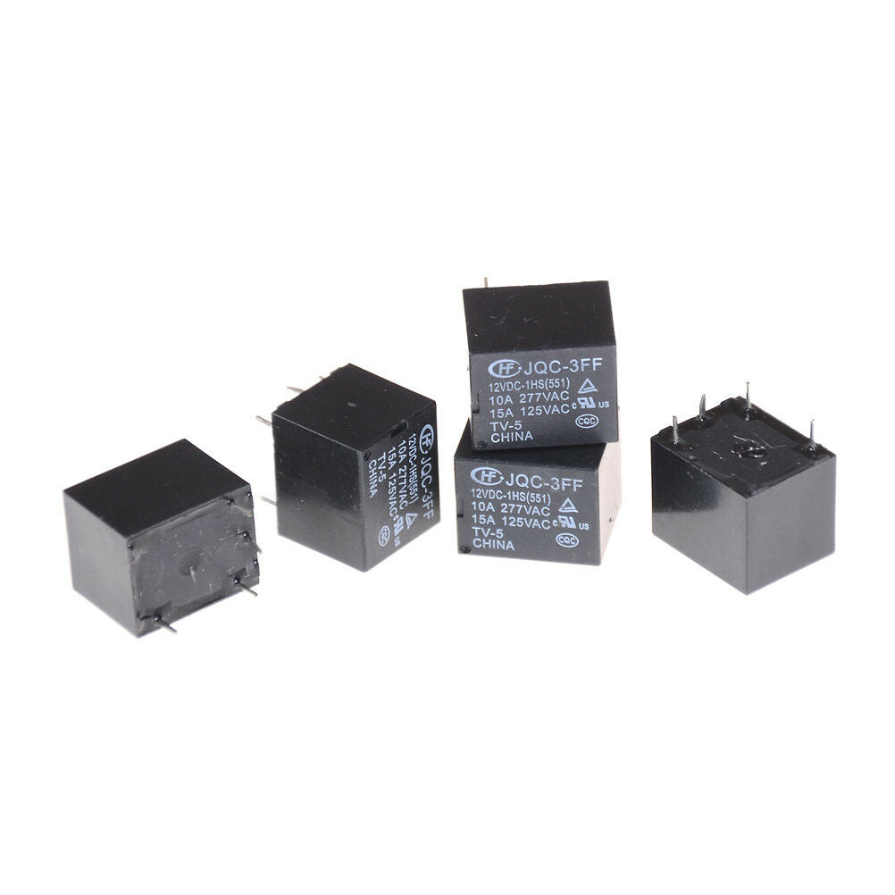5Pcs 12VDC SRD-S-112DM 15A 125VAC 4Pins Coil Power Rela.l8