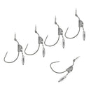 5pcs Lead Weighted Jig Fishing Hooks Worm Crank Hook With Spinners Spoon 7g